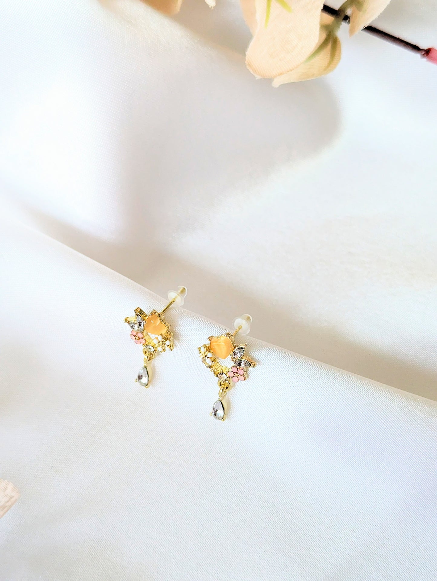 Flower & Heart Earrings