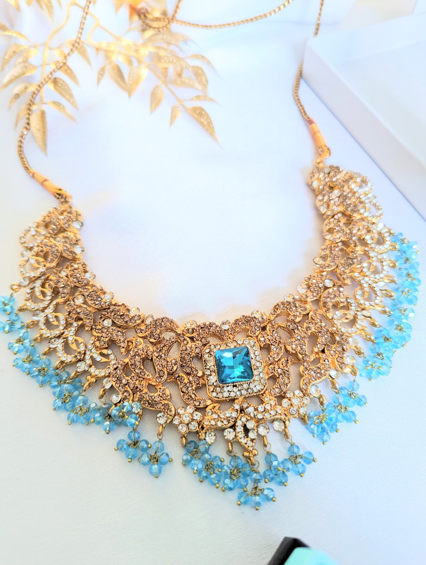 Blue Gem Gold Chunky Set