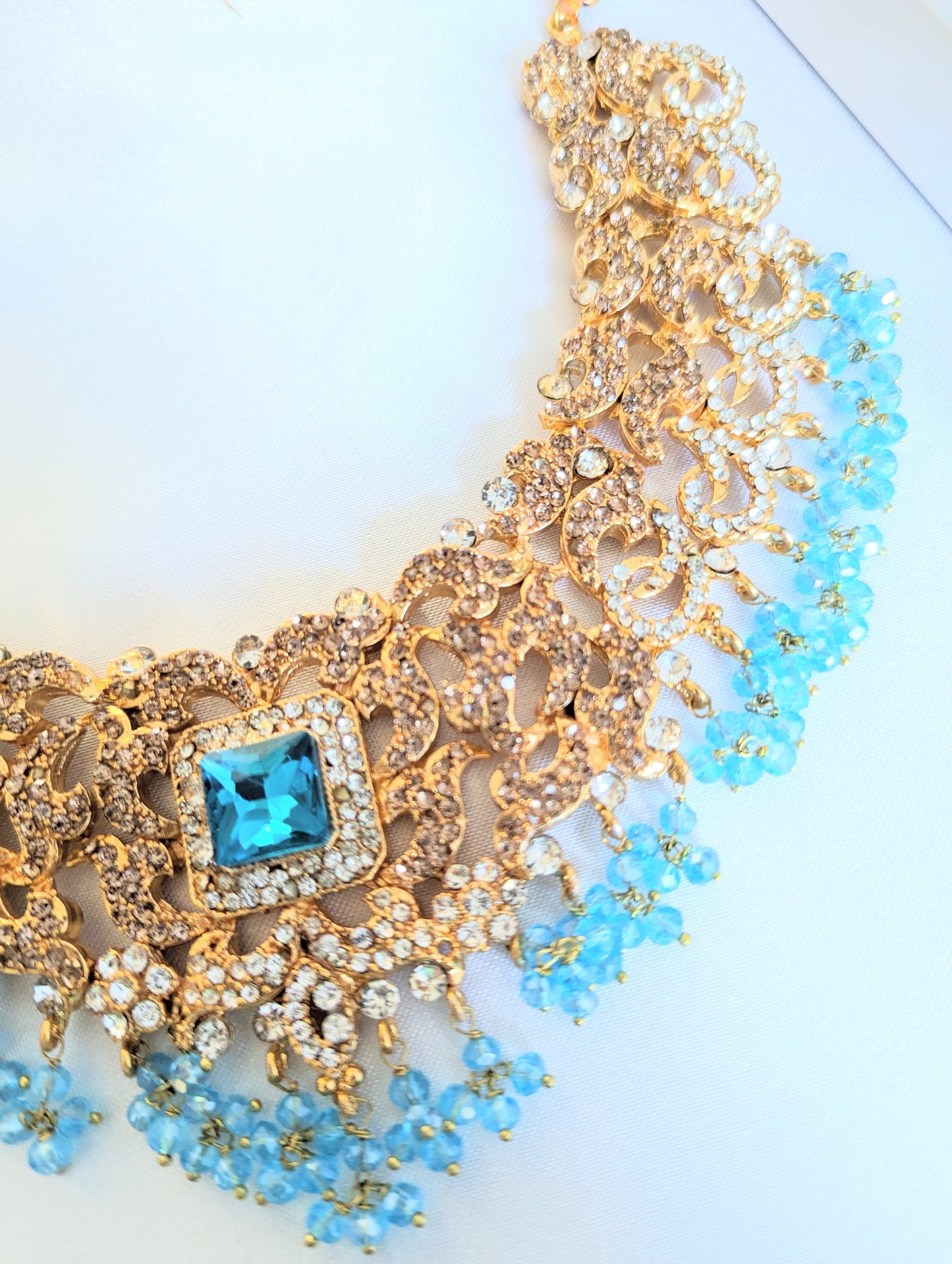 Blue Gem Gold Chunky Set