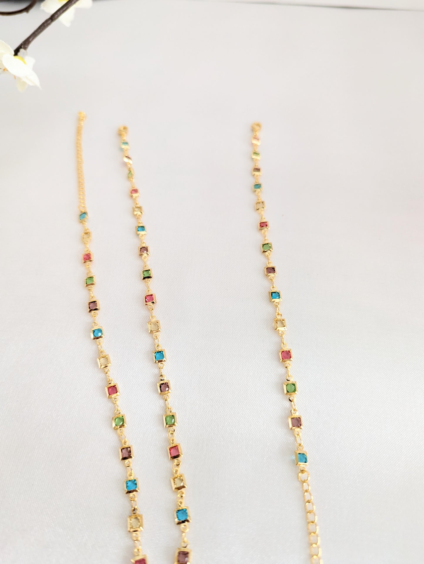 Zircon Square Stone Necklace