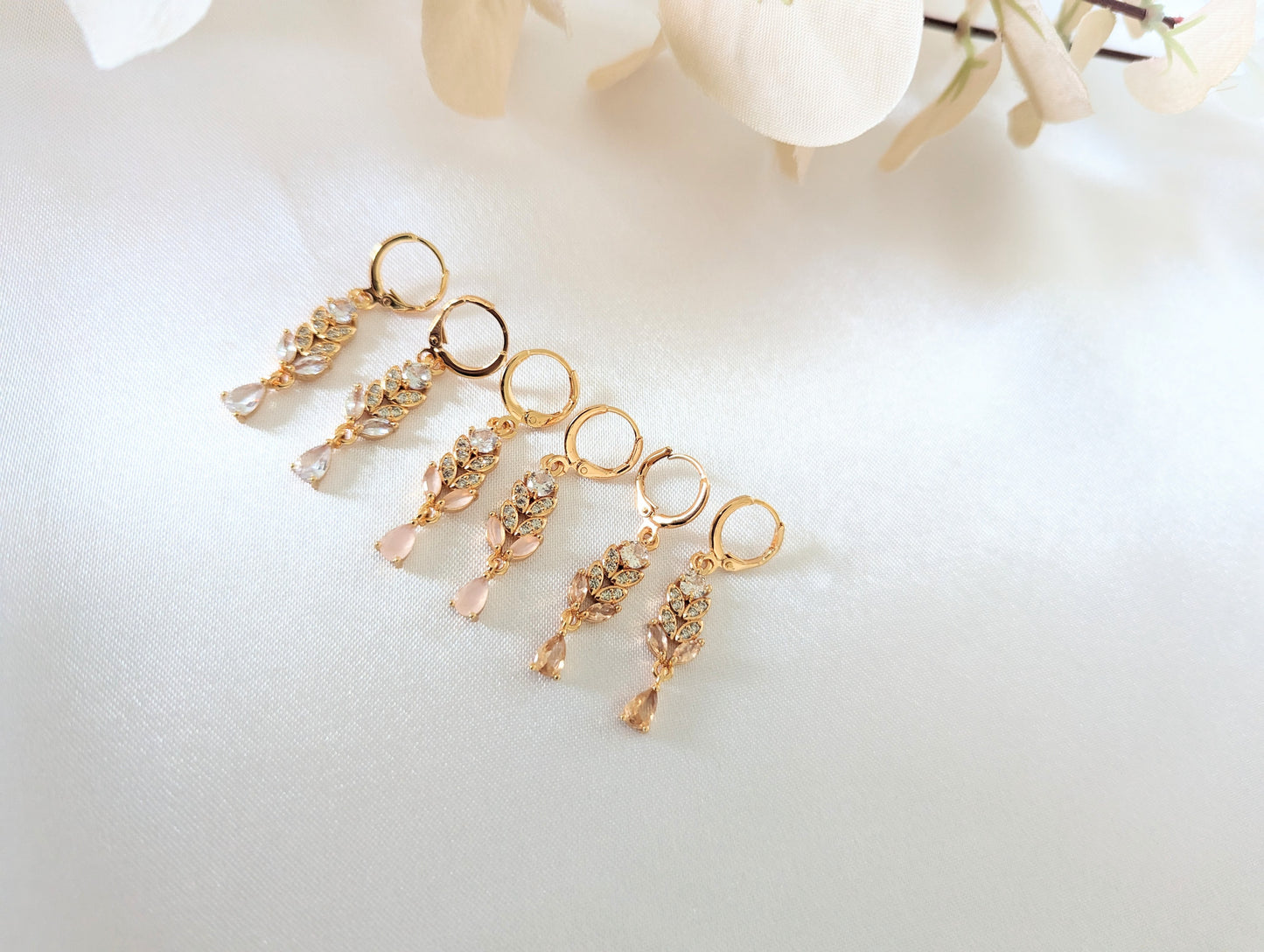 Leaf Water Drop Earrings