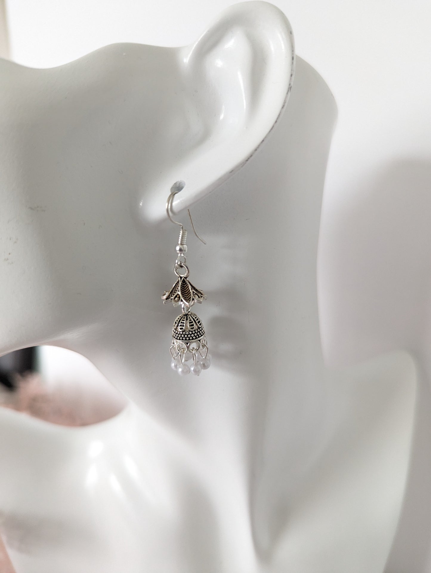 Small Silver Umbrella Jhumki