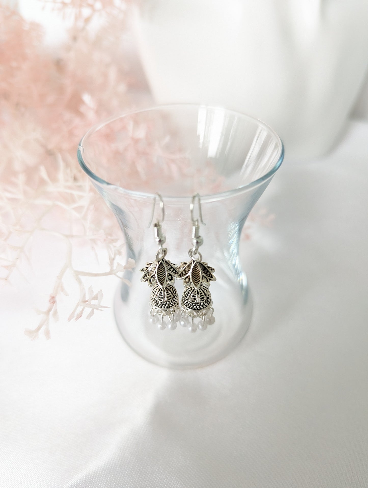 Small Silver Umbrella Jhumki