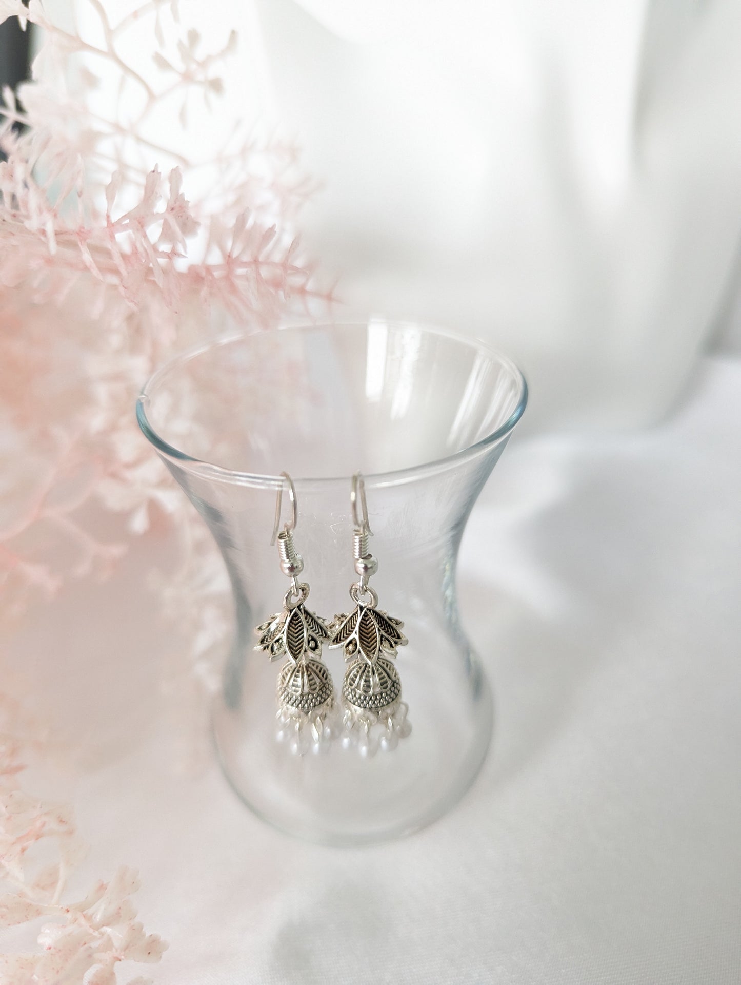 Small Silver Umbrella Jhumki