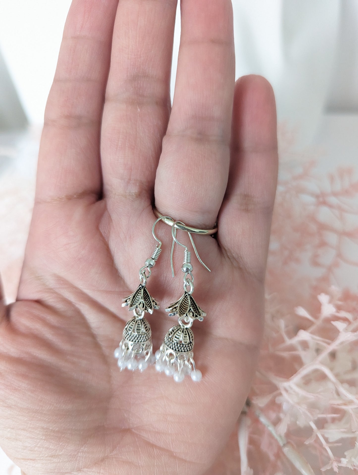 Small Silver Umbrella Jhumki