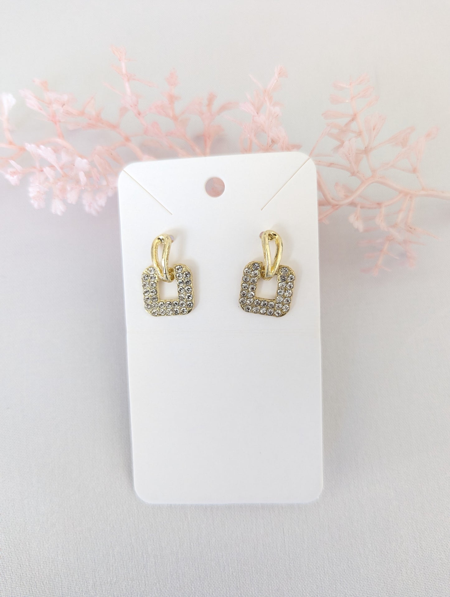 Tear Square Drop Earrings