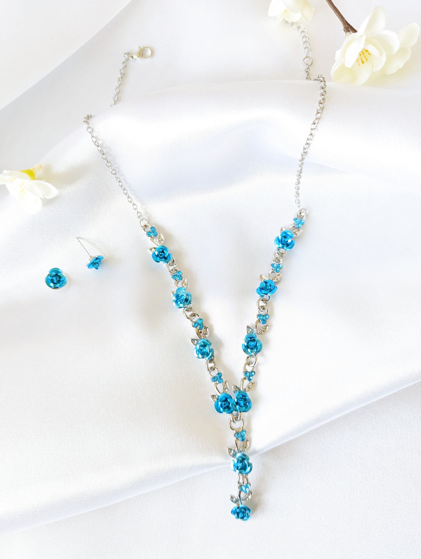 Flower Necklace Jewellery Set