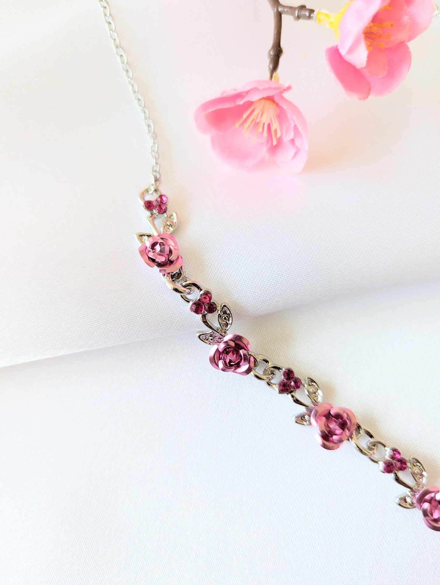 Flower Necklace Jewellery Set