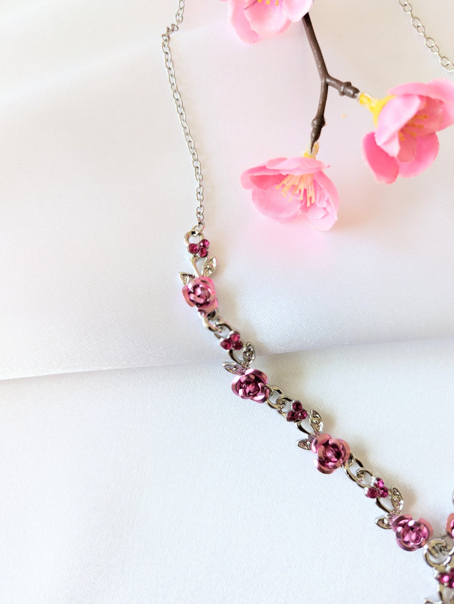 Flower Necklace Jewellery Set