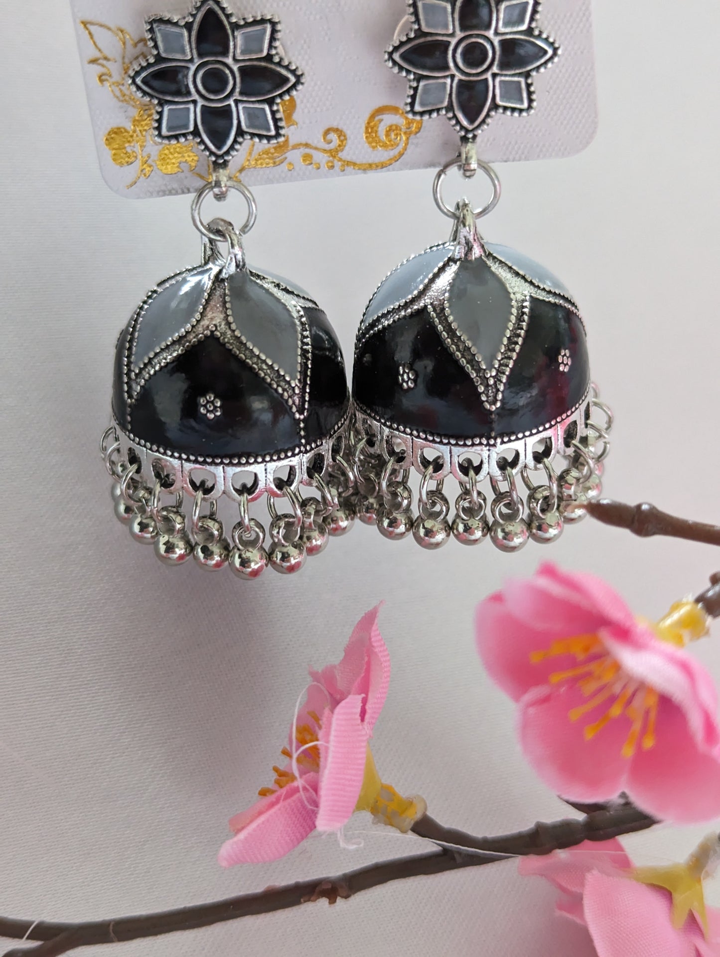 Black & Grey Jhumki