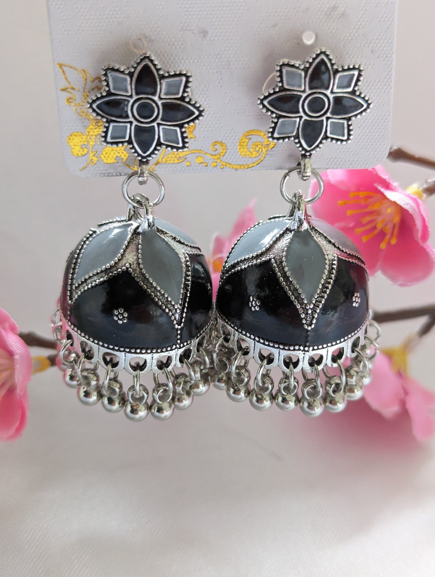 Black & Grey Jhumki