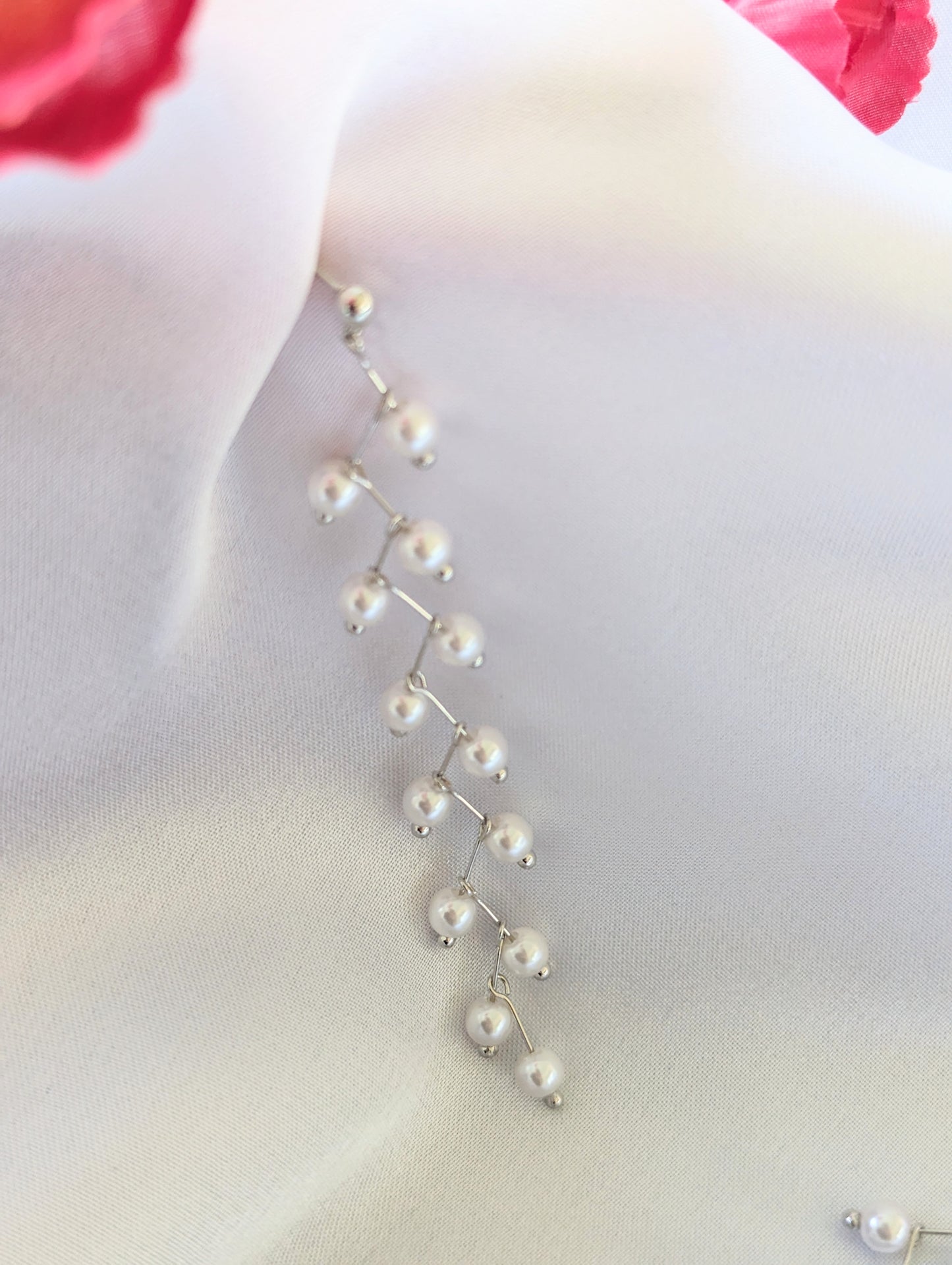 Zigzag Pearl Drop Earrings