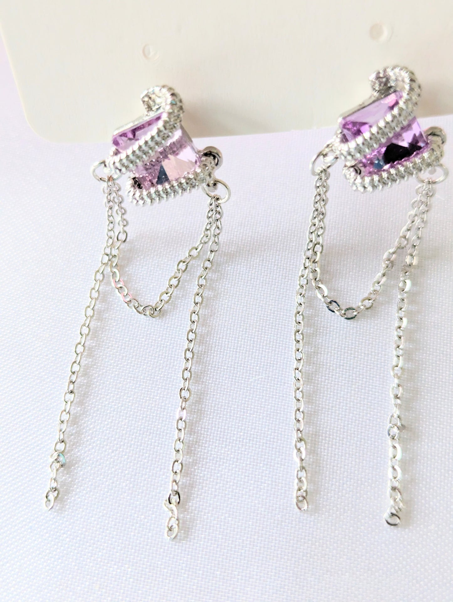 Curved Squared Drop Earrings