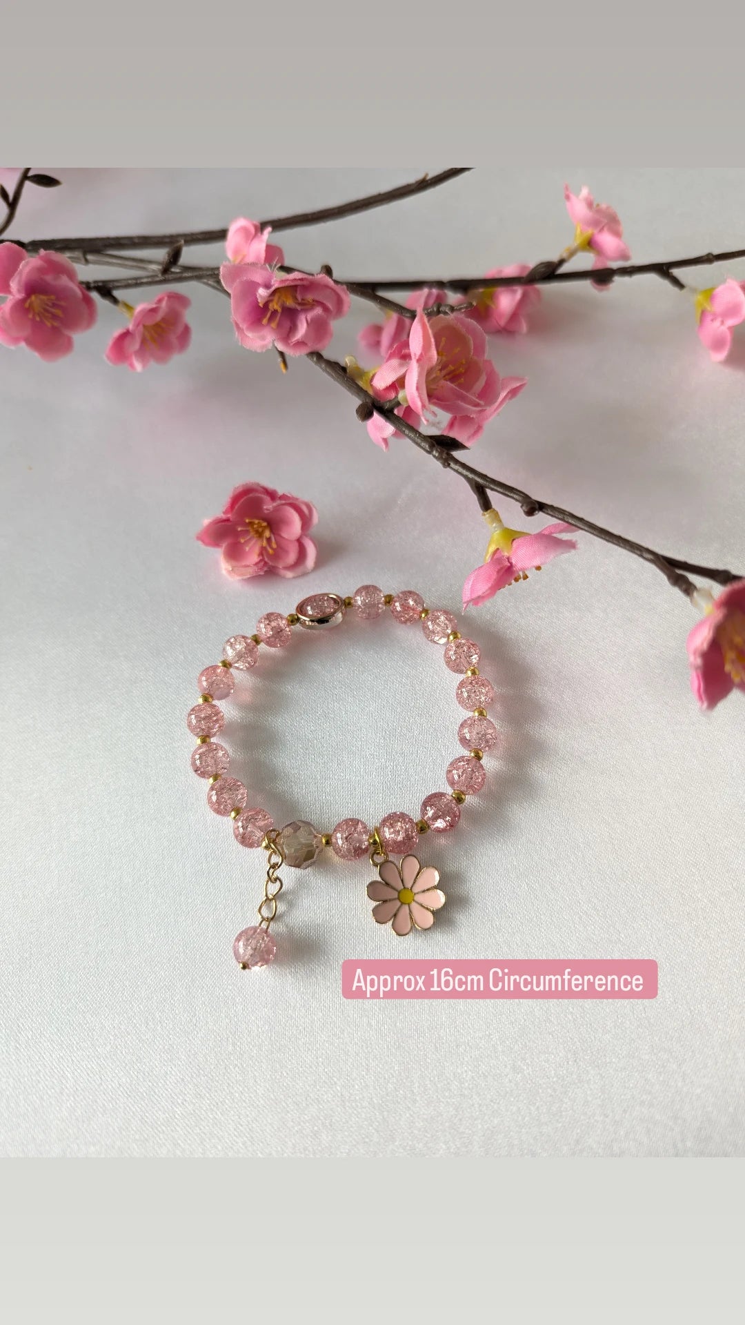 Pastel Flower and Unicorn Beads Bracelet 🌸🦄