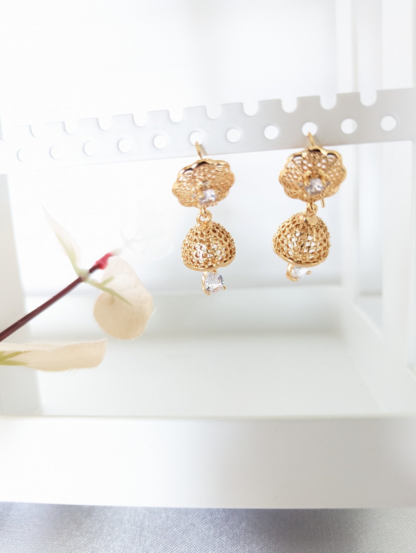 Water Drop Flower Earrings