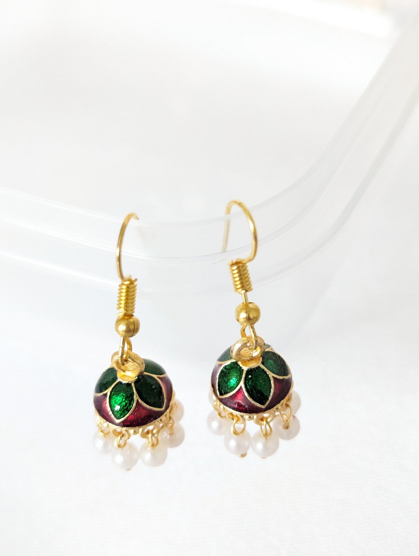 Meenakari Small Jhumkis