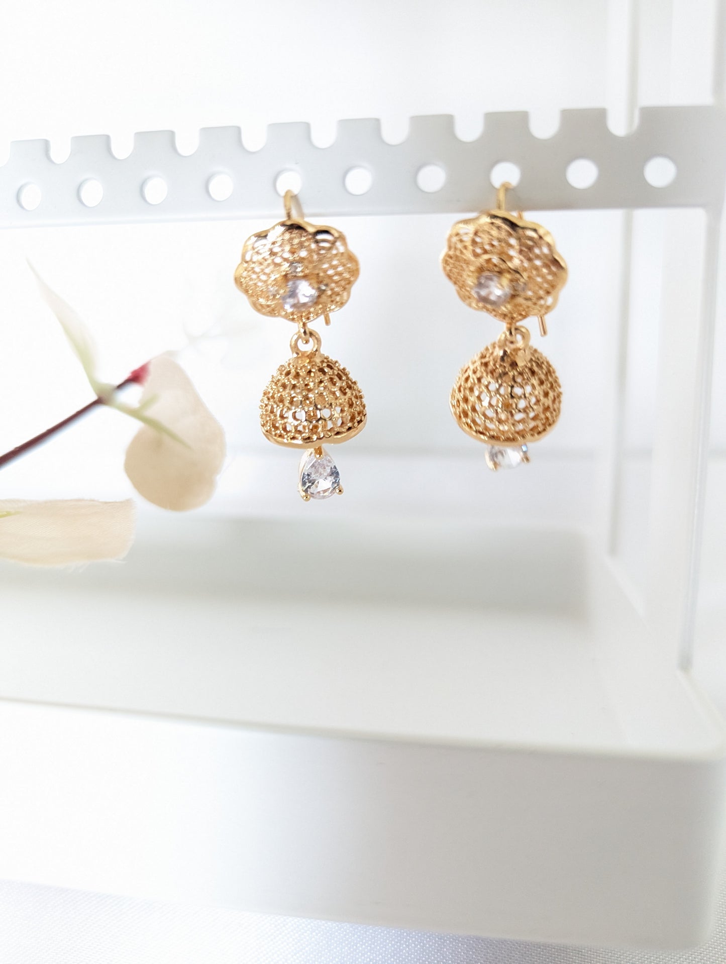 Water Drop Flower Earrings