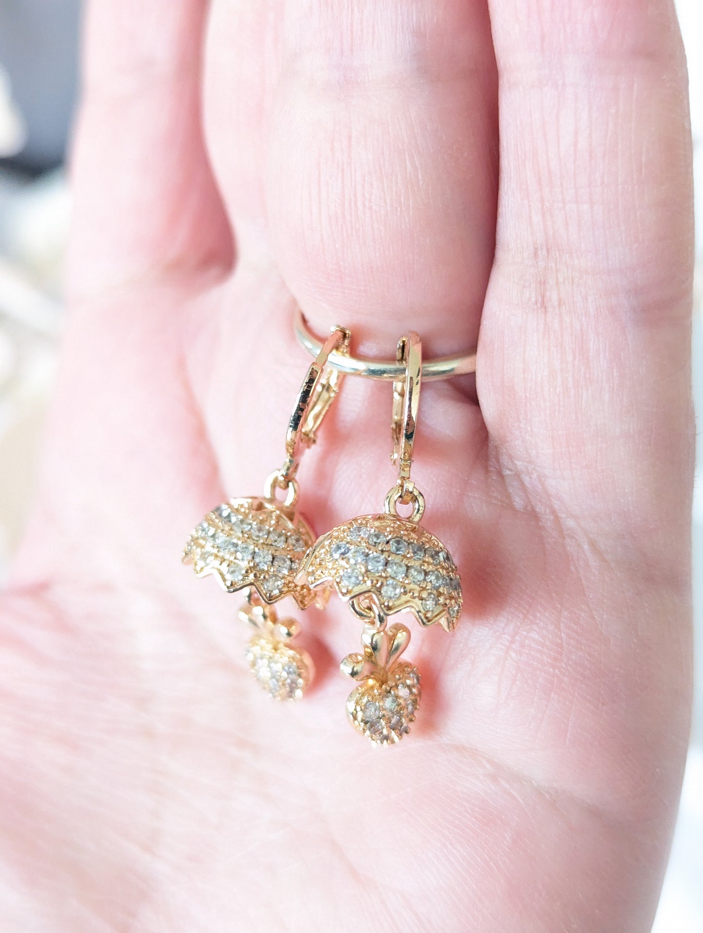 Umbrella Heart Earrings