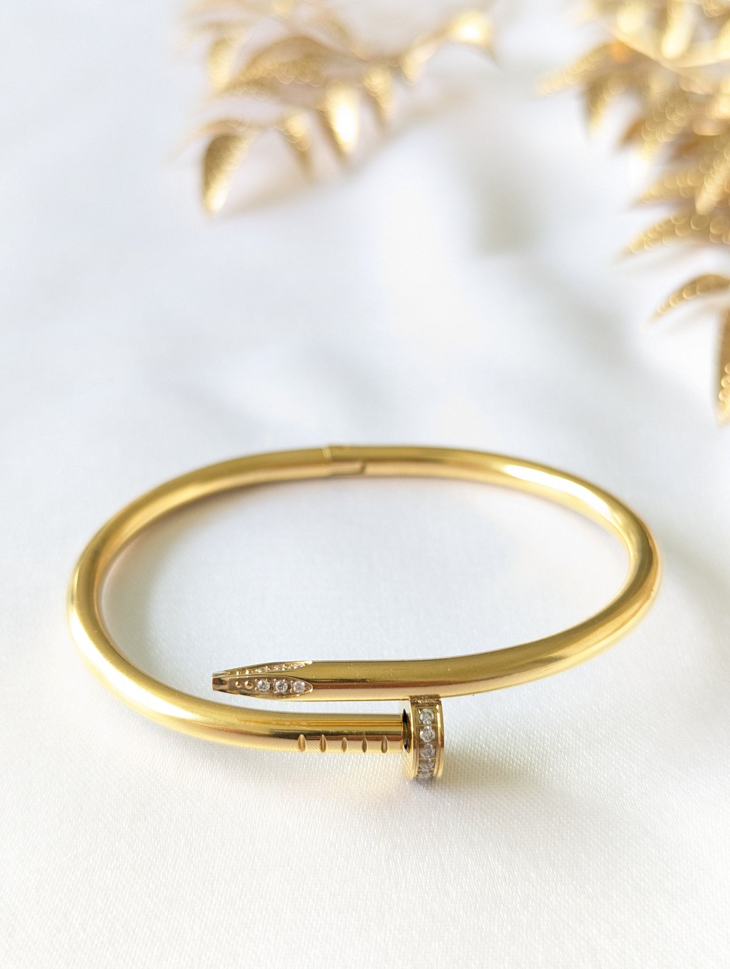 Stunning Nail Bangle Bracelet